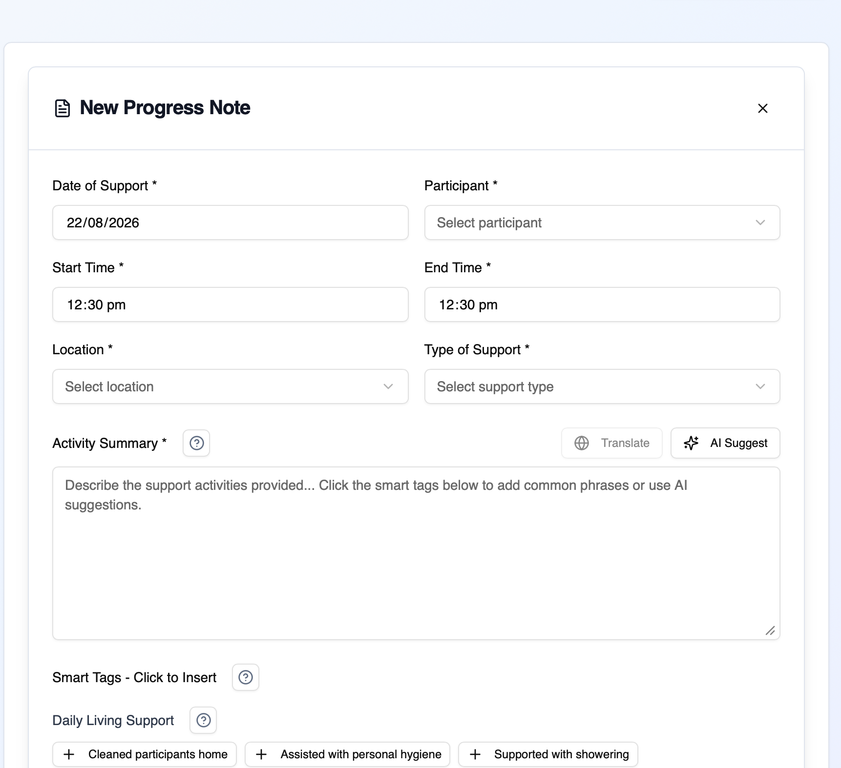 AI progress notes