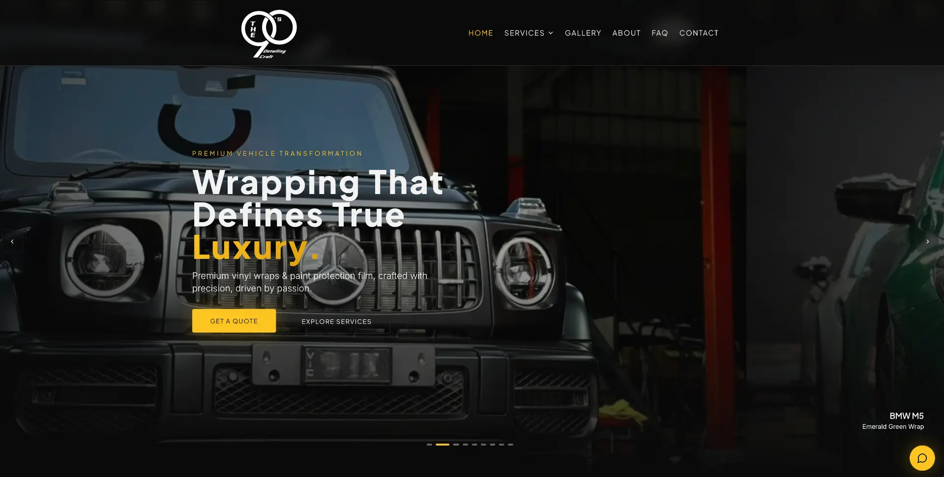 The 90's Detailing Craft website screenshot