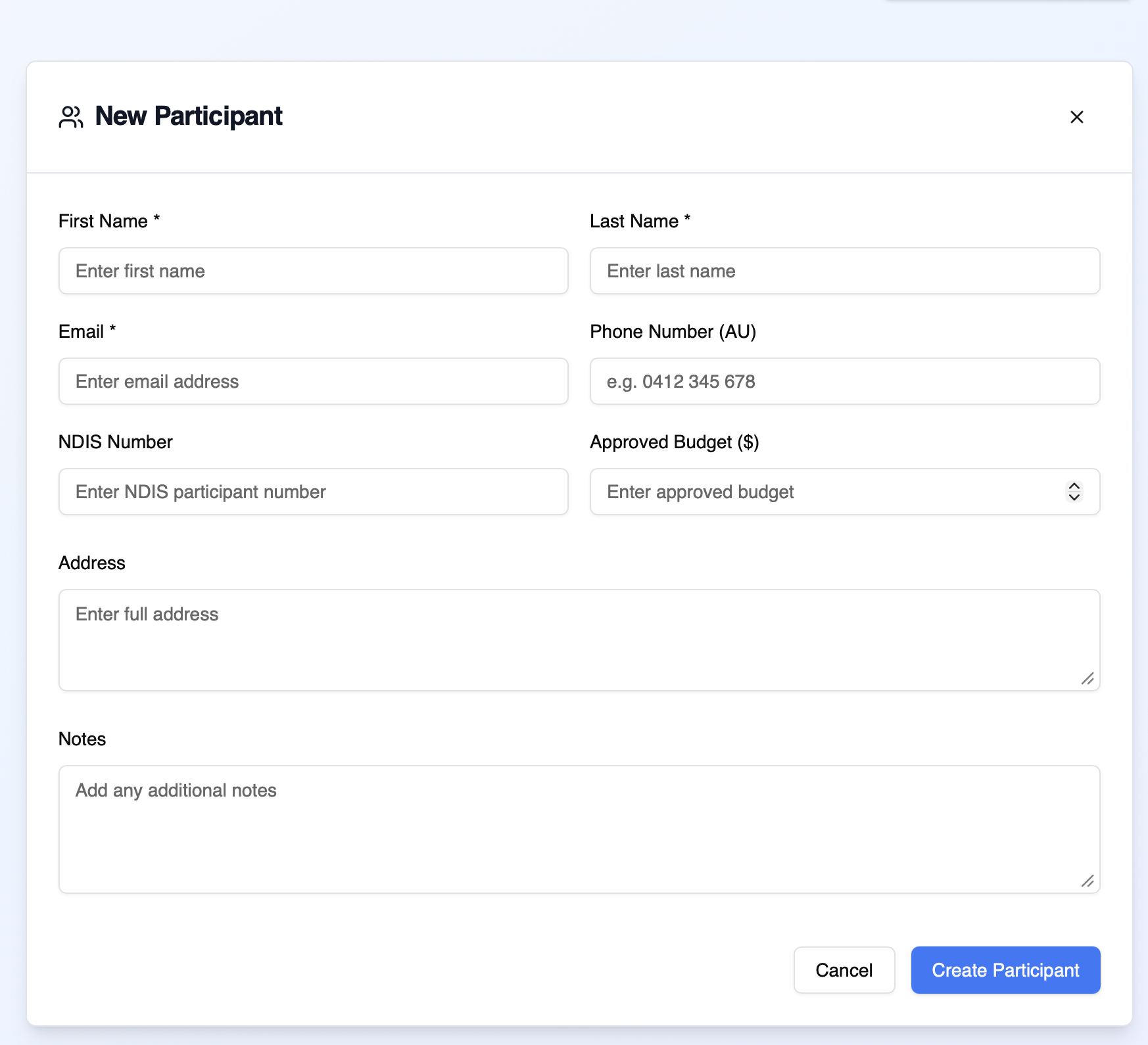 Participant & plan records